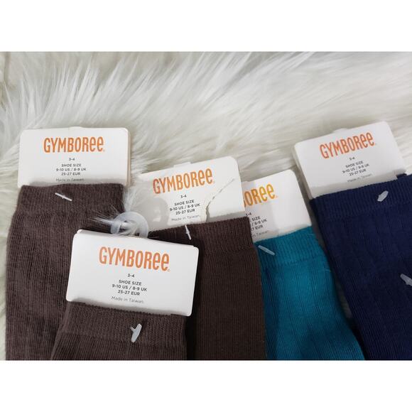 NEW‎ LOT 5 Solid Gymboree Girls sz 3-4 " Knee High Socks Shoe Shoe Size 9-10 - Picture 2 of 5